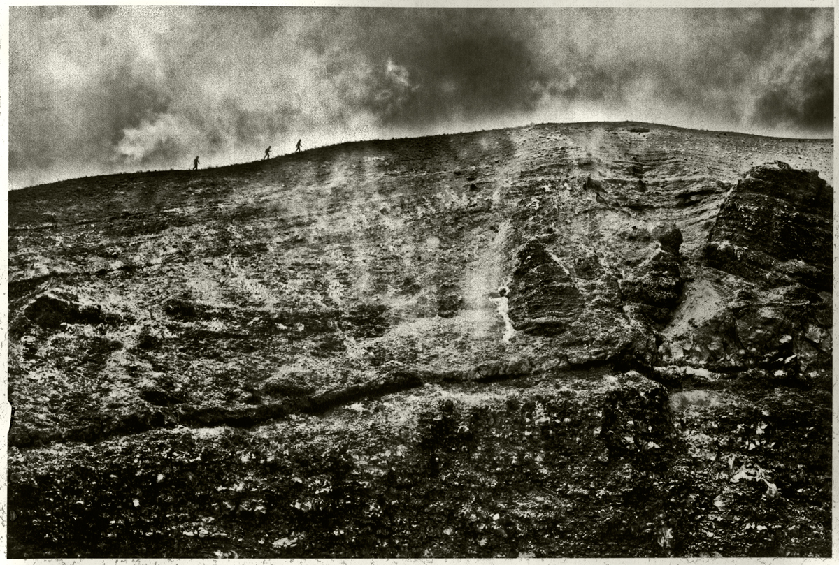 vesuvius - stampa al carbone - procedimento al pigmento